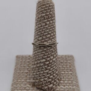 Size 7 Sterling Silver Handmade Rough Odd Band Ring A3096